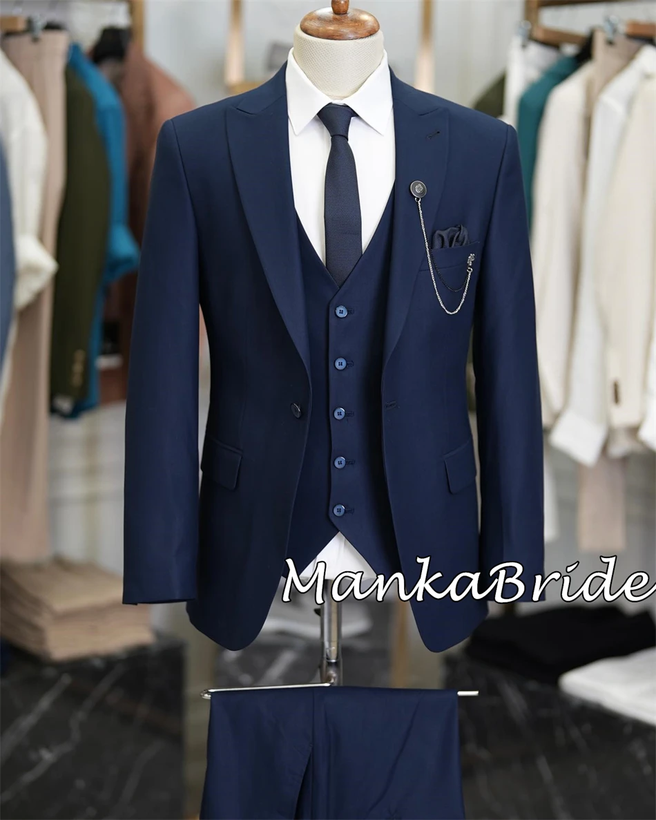 Homens Borgonha Ternos de Noivo para Casamento, Blazer Masculino, Colete, Calças, Festa Formal, Negócios, Conjunto de Escritório, Clássico