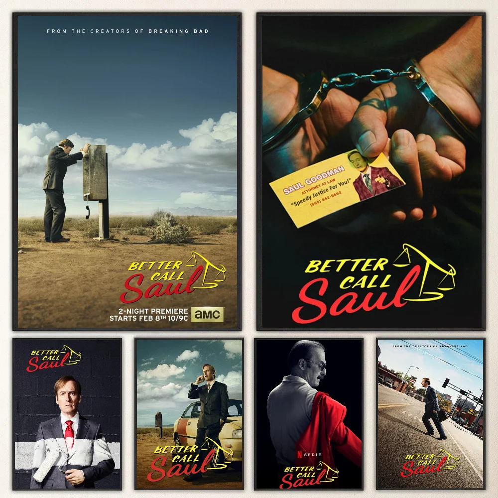 Póster de la serie de televisión Better Call Saul, arte autoadhesivo, pegatina de papel impermeable, decoración de pared de habitación, cafetería, Bar, 1 ud.