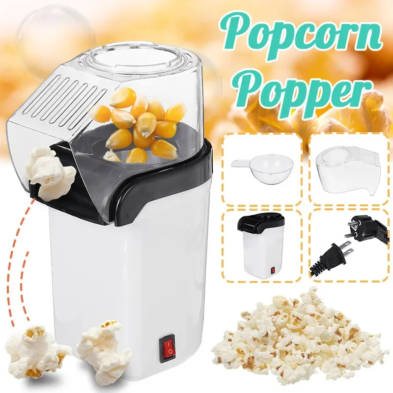 

1200W Mini Air Oil-Free Popcorn Maker Machine EU/US Plug Kitchen Corn Popper