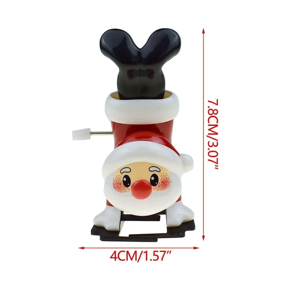 New ABS Christmas Wind Up Toys Action Figure Desktop Game Winding Spring Toy Upside-down Walking Christmas Toys for Party Gift