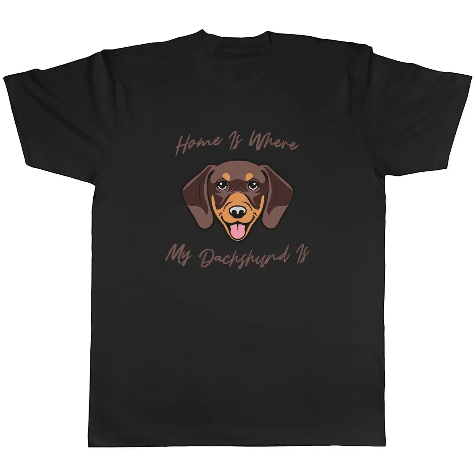Haustier Hundeliebhaber Herren T Shirt Home is where my Dachshund Geschenk vintage Washed Top For Everyday Wear Casual graphic