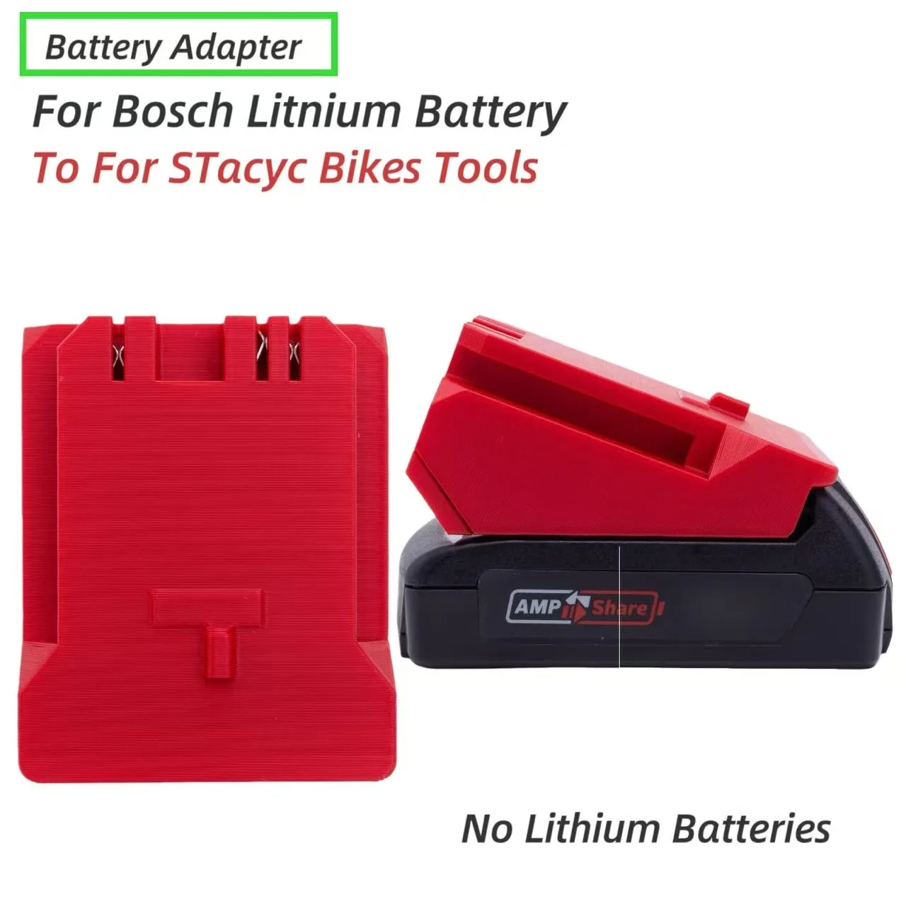 

Battery Adapter for Bosch 18v to Stacyc Batteries. Works with all new Stacyc bikes.