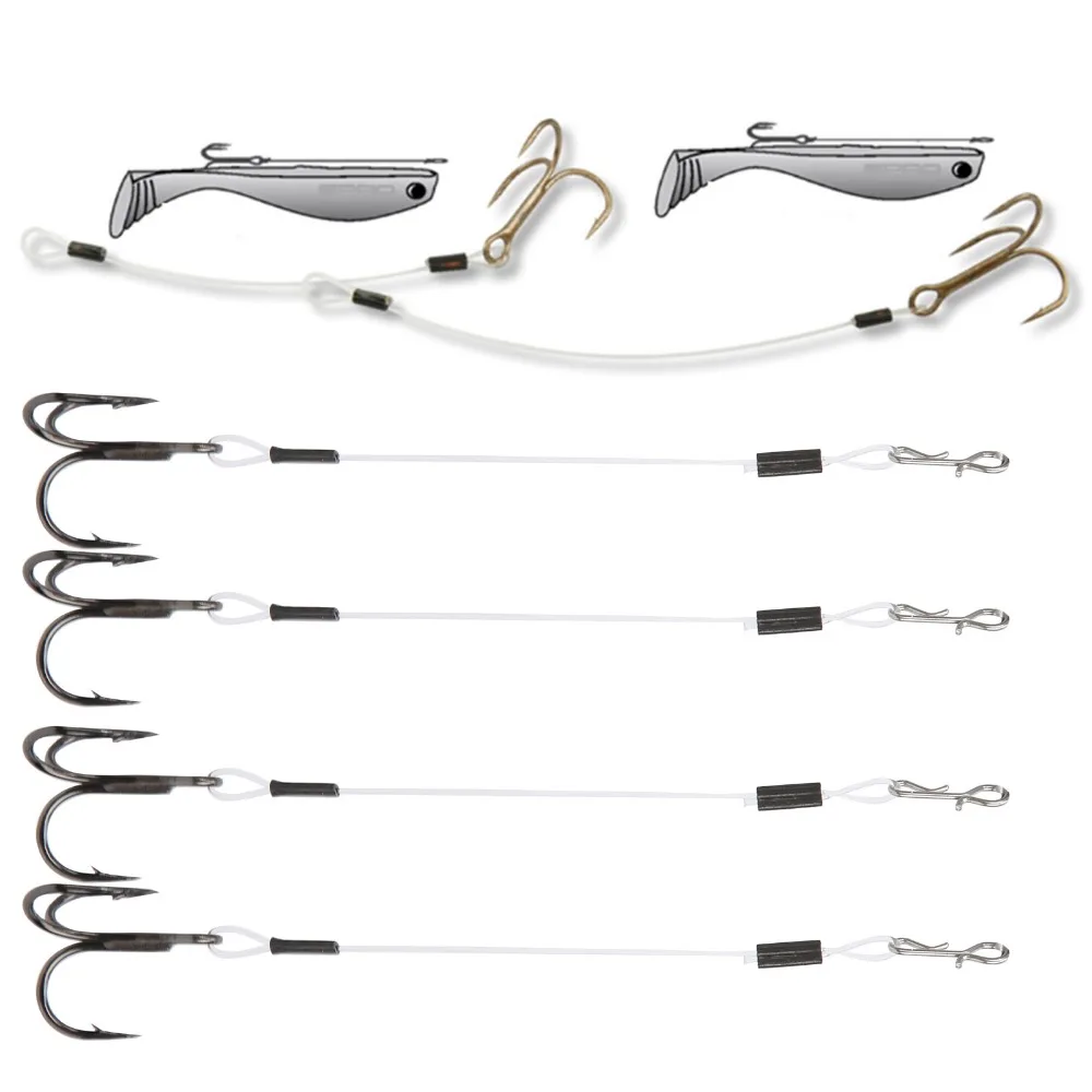 

6PCS Durable Stainless Steel Fishing Hooks 10cm Length Lightweight Bait Hooks Lure Fishing Hooks Fishing Accessory