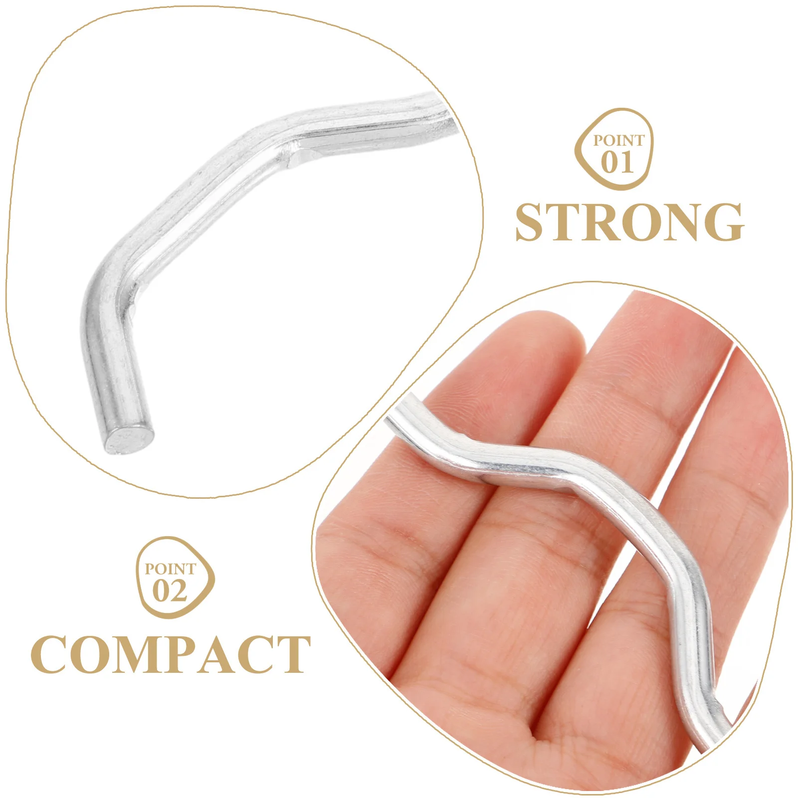 

5Pcs Trampoline Connector Galvanized Steel Professional Buckles Bent Hooks Safe Portable Trampoline Replacement Parts