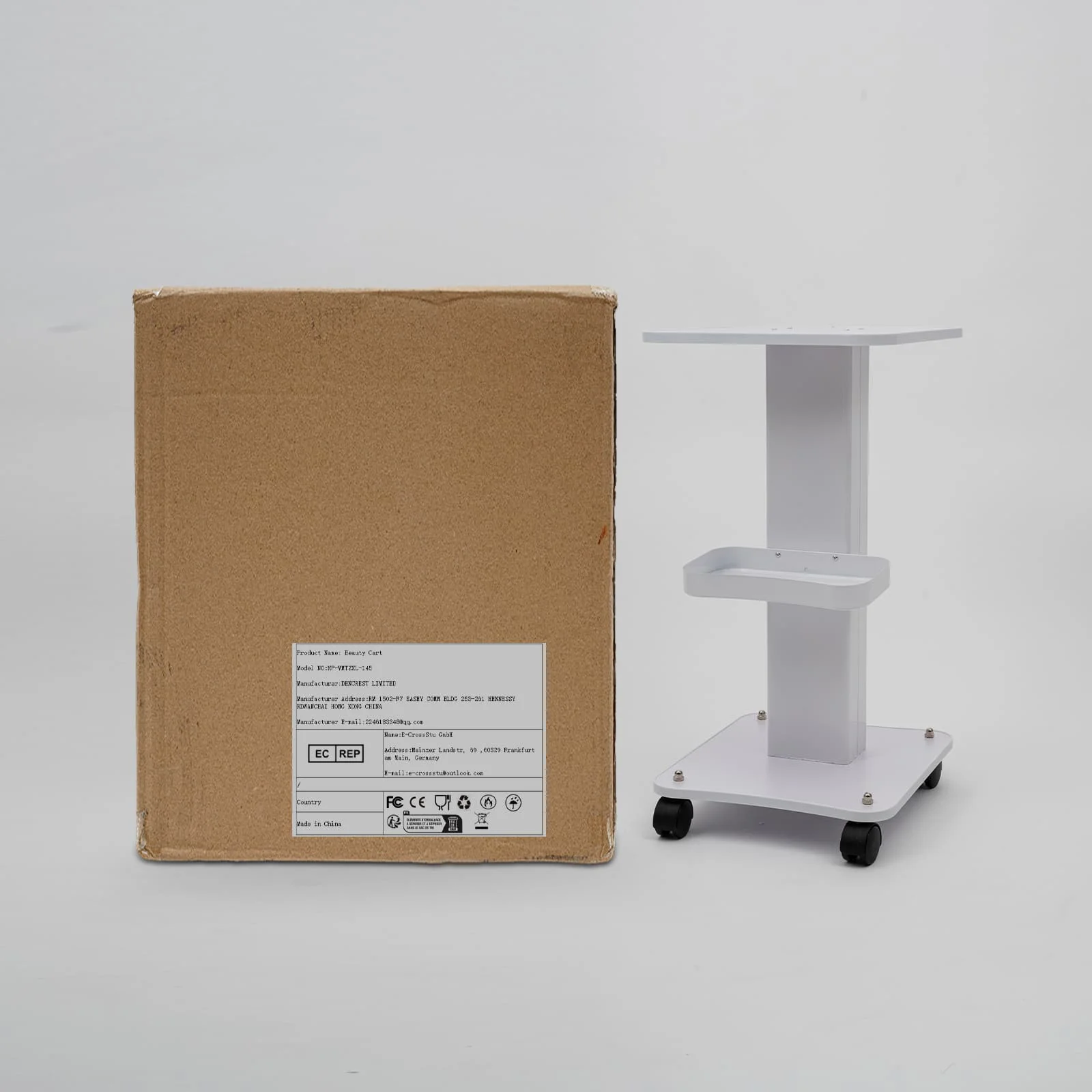 88.18lbs Simplicity workstation Display Stand Beauty Salon Spa Trolley durable Professional Cart