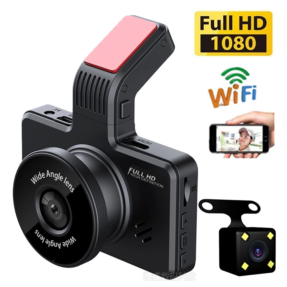 

Dash Cam WiFi Car DVR Full HD 1080P Rear View Vehicle Camera Video Recorder Auto Dashcam Black Box Night Vision Car Accessories
