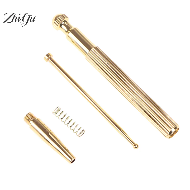 1X Brass Ear Acupuncture Point Massage Probe Auricular Detection Pen Stick Massage Tool