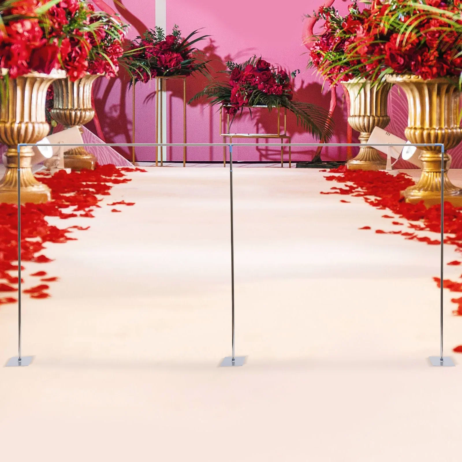 

Stainless Steel Scalable Adjustable Wedding Party Decoration, Photography Studio Background Support Frame for Parties,banquets