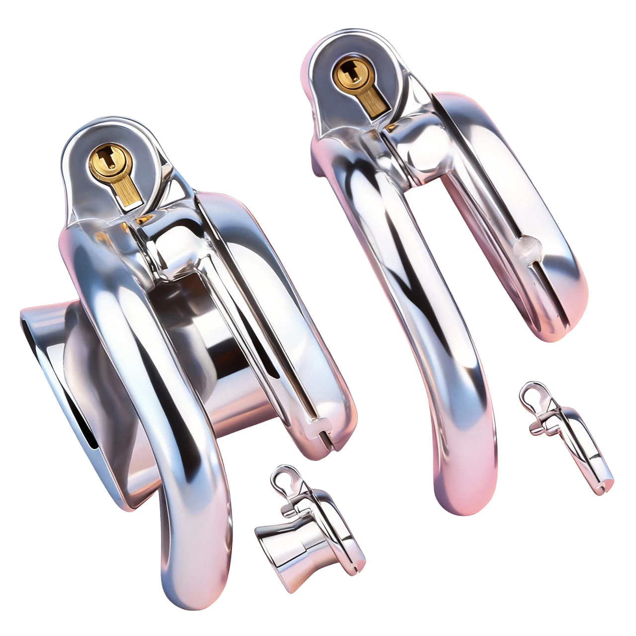 2026 Flat Button Sissies Male Chastity Cage, 240 Steel Urethral Inverted Chastity Belt, Slave Man Sex Toy Anti-Cheating