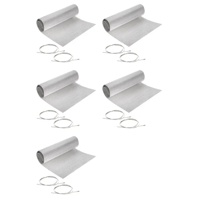 2025 Trend 5X Auspuff-Hitzeschutz für Automobile, 15 x 39 Zoll Geprägter Aluminium-Hitzeschutz Schalldämpfer-Auspuffband mit zwei Kabel-Kabelbinder