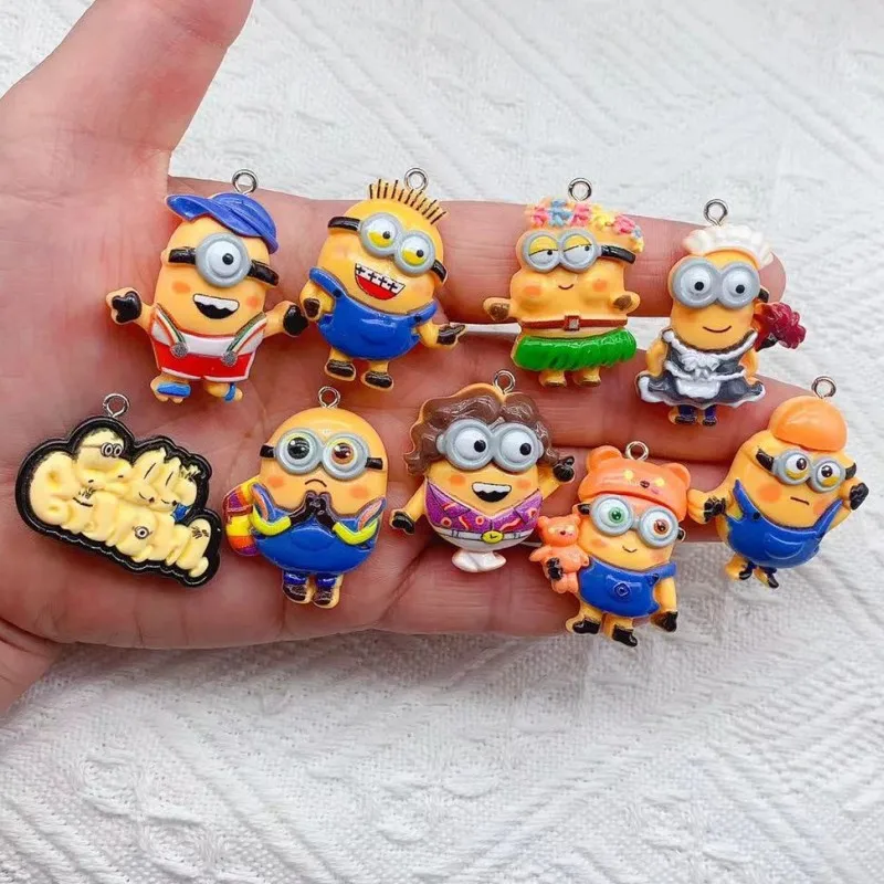 10pcs Resin Cartoon Charms For Bracelets Key Chain Earring Jewelry Making DIY Craft Pendants Handmade Dollhouse Accessory