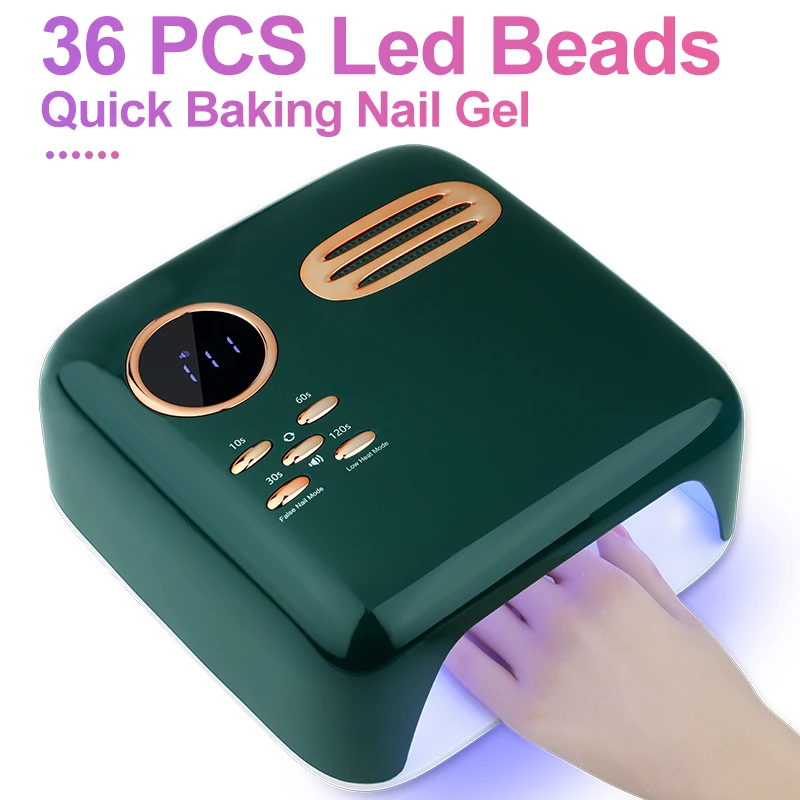 Nail Lamp for UV 36 Pcs LEDs Beads Gel Nail Dryer Pedicure Manicure Lamp with LCD Display for Fast Drying Gel Nail Polish