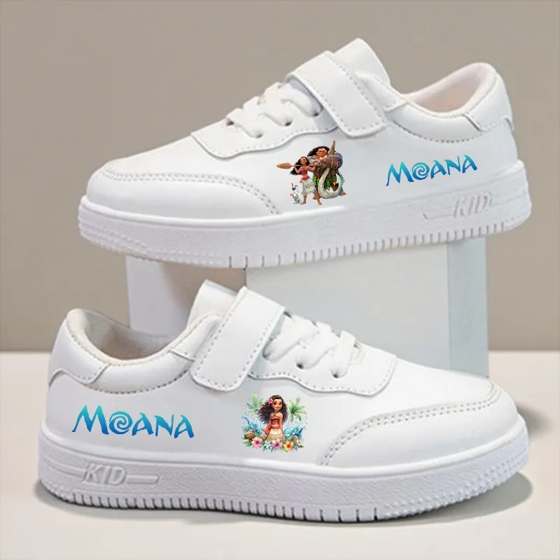 Новая обувь Moana для мальчиков и девочек, повседневная обувь с графическим принтом из мультфильма аниме, студенческие уличные модные кроссовки, подарки на день рождения