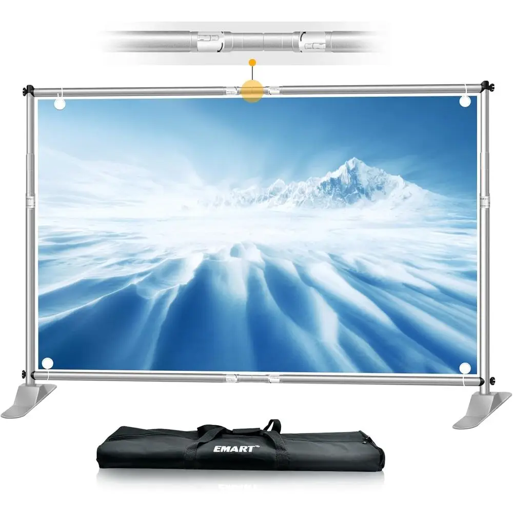 

10x8 t Heavy Duty Banner Backdrop Stand Kit Adjustablor Step and Repeat Backdrops, Ideal or Photography, Trade Shows, and Photo