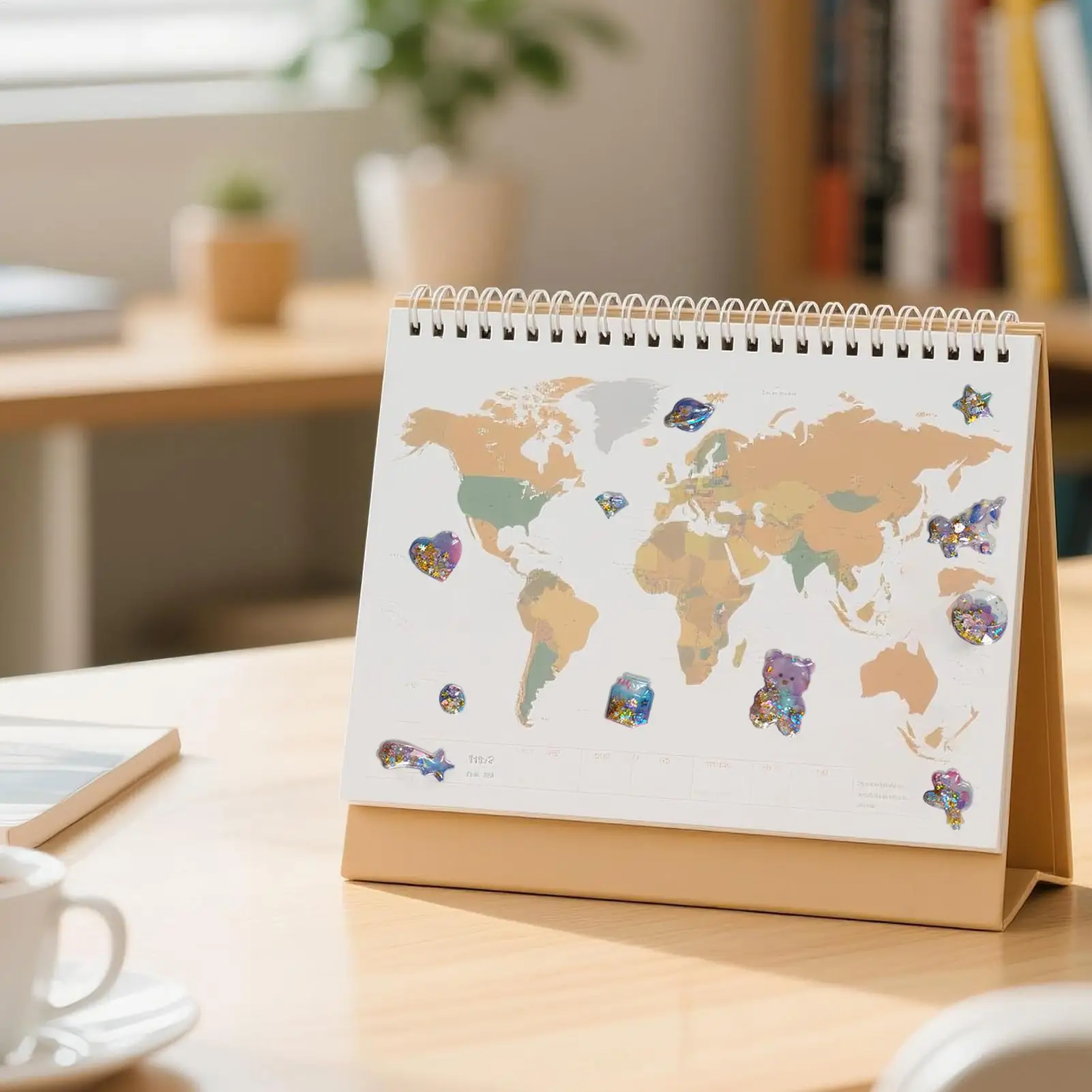 Adesivi per bambini Decalcomanie adesive per cartoni animati con paillettes e adesivi per scrapbooking con paillettes e glitter per