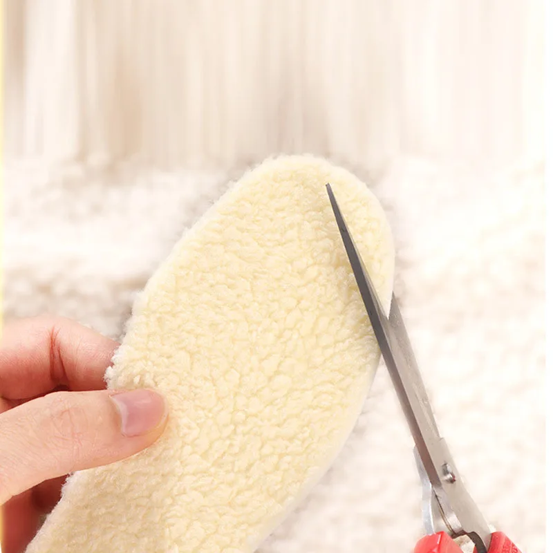 

1/3/5 пар детских флисовых утолщенных теплых стельок, детские стельки из натуральной овечьей шерсти, режущие термоподушечки для обуви, внутренняя подошва