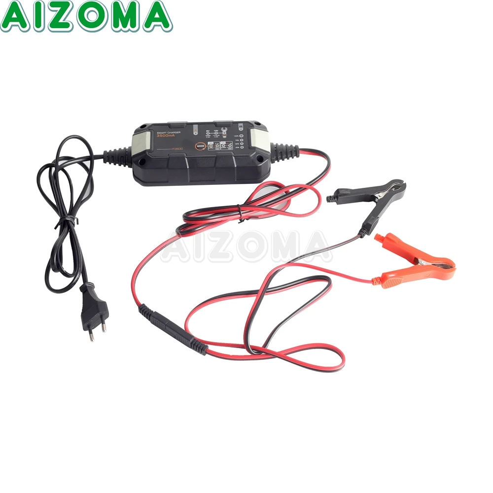 Universal Motorcycle Car Battery Charger Fully Automatic Smart Battery Charger Maintainer 6V 12V 3500MA Lead Battery Chargers