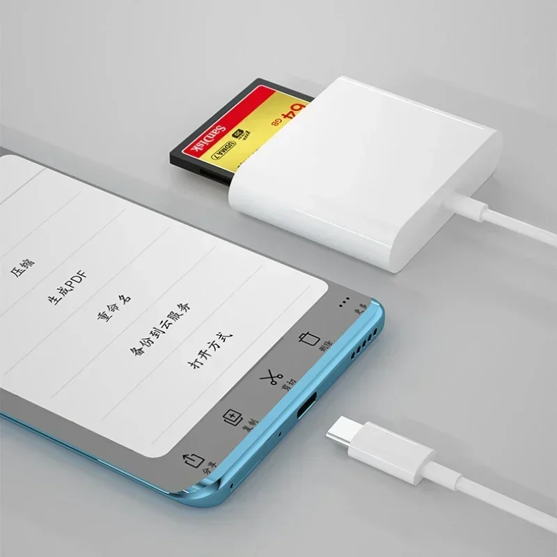 1pcs 3-in-1  Type C Adapter TF CF SD Memory Card Reader USB C Card Adapter For Macbook Huawei Samsung Xiaomi OTG Writer Compact