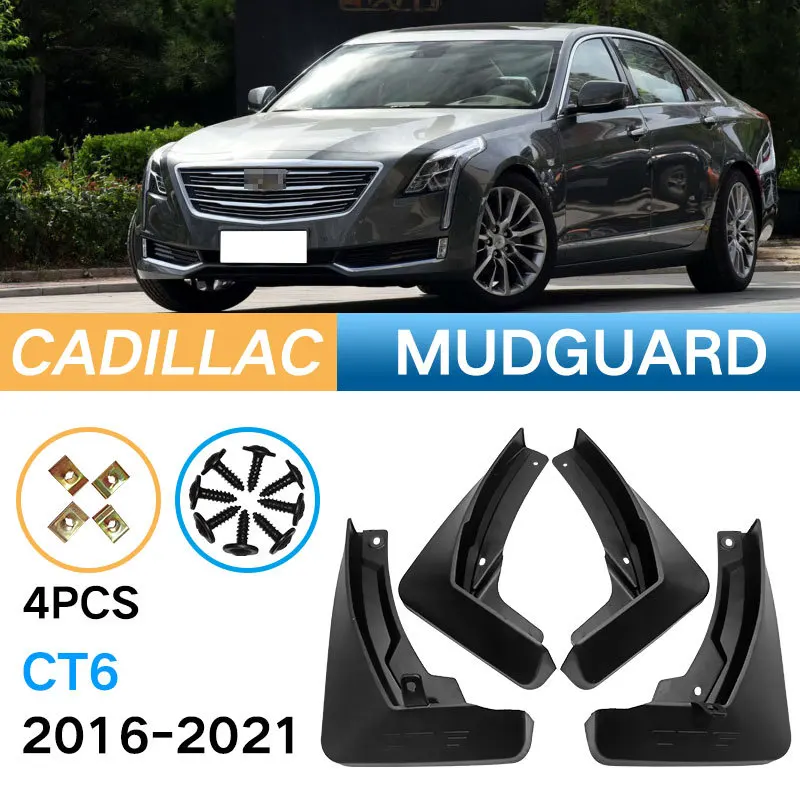 Exterior Front Rear 4pcs Fender Guards For Cadillac CT6 CT 6 2016 - 2019 2020 2021 Mud Flaps Splash Guards Mudguards Mud Fenders