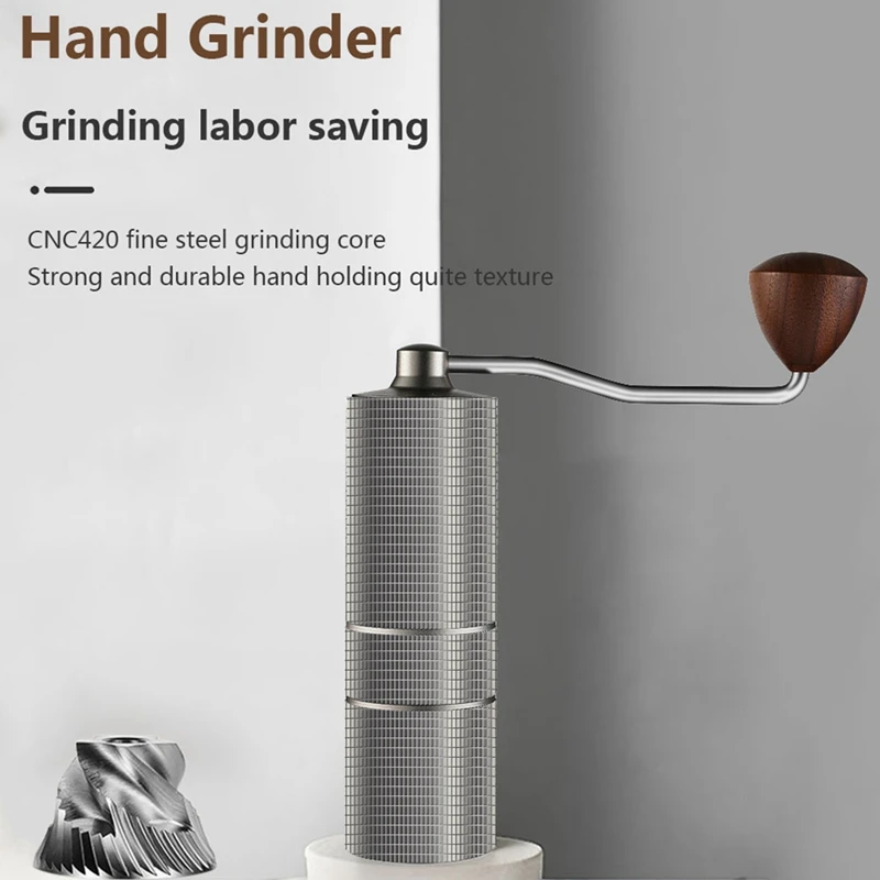 

1 Piece Manual Coffee Grinder Multi Grind Level For Espresso Maker Stainless Steel Conical Burr