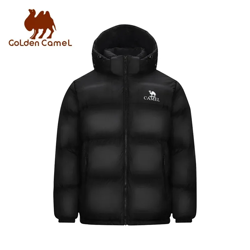 

Зимние пуховики 2025 года, повседневные и модные пальто на утином пуху с капюшоном, походные костюмы, легкая верхняя одежда