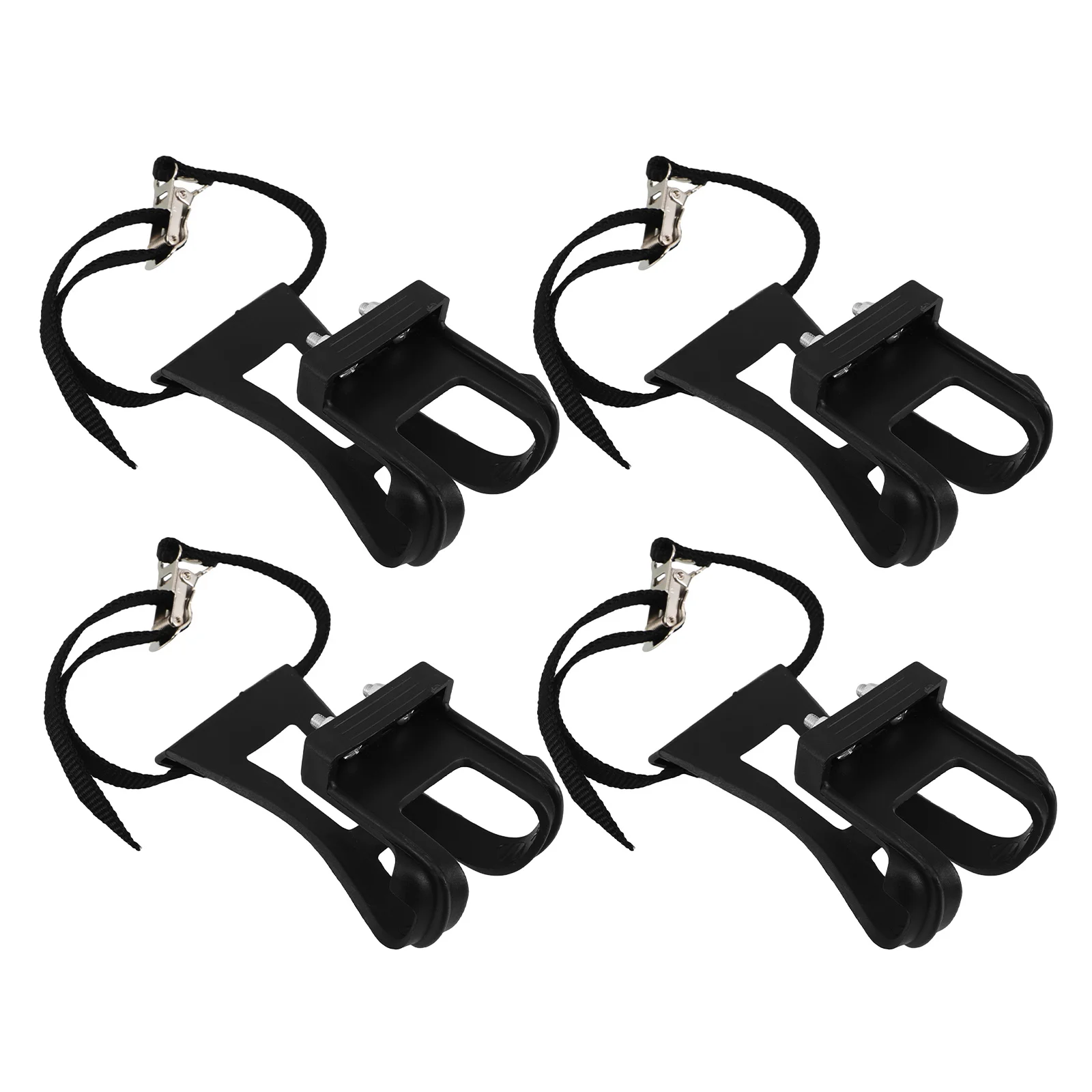 

4Pcs Dynamic Bike Pedal Toe Clips Adjustable Elastic Straps Cycling Replacement for Exercise Mountain Road Bikes