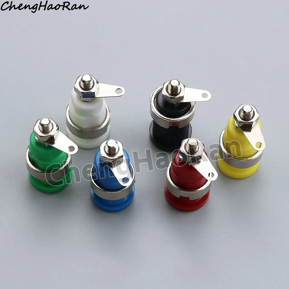 2/5 шт. 4 мм клемма, разъем типа «банан», безопасный разъем для панели CATIII 1 кВ/MAX 32A, латунь, никелированная замена