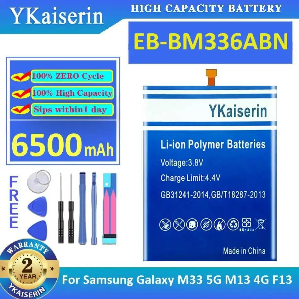 

EB-BM336ABN Reliable Power For Samsung Galaxy M33 5G M13 4G F13 6500Mah Mobile Phone Battery