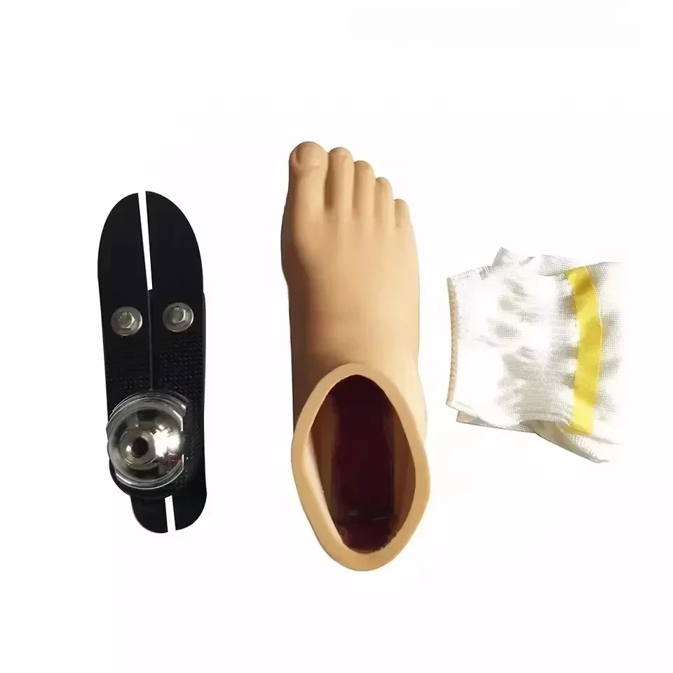 Prótesis de extremidades artificiales de pie de fibra de carbono de tobillo alto de implante prótesis