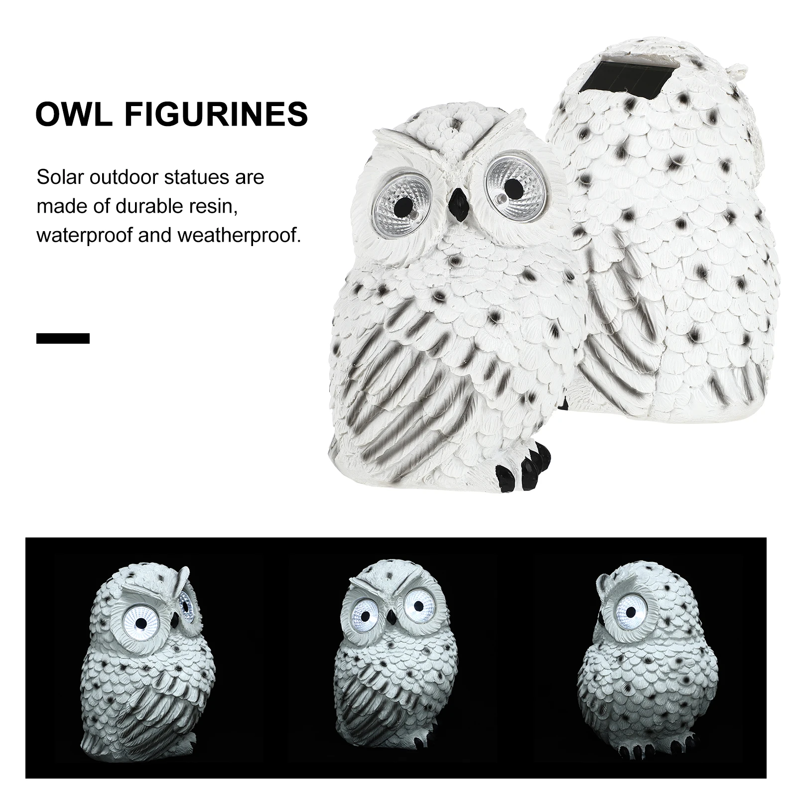 

Household Solar Owl Ornaments Miss Outdoor Lights Garden Decorations Panels Stake
