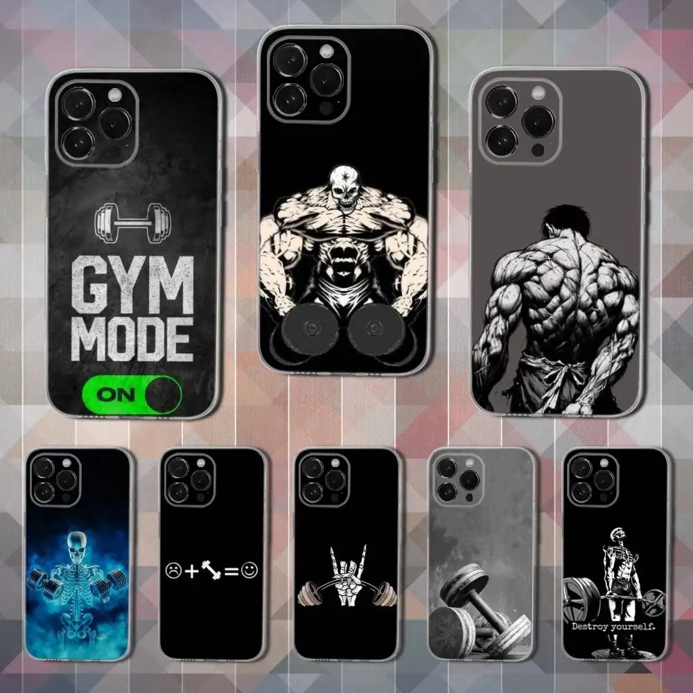 

Fitness Art Bodybuilding Phone Case For iPhone 16,15,14,13,12,11 Pro,Max,Plus,X,XS,XR,SE,Mini Transparent Soft Cover