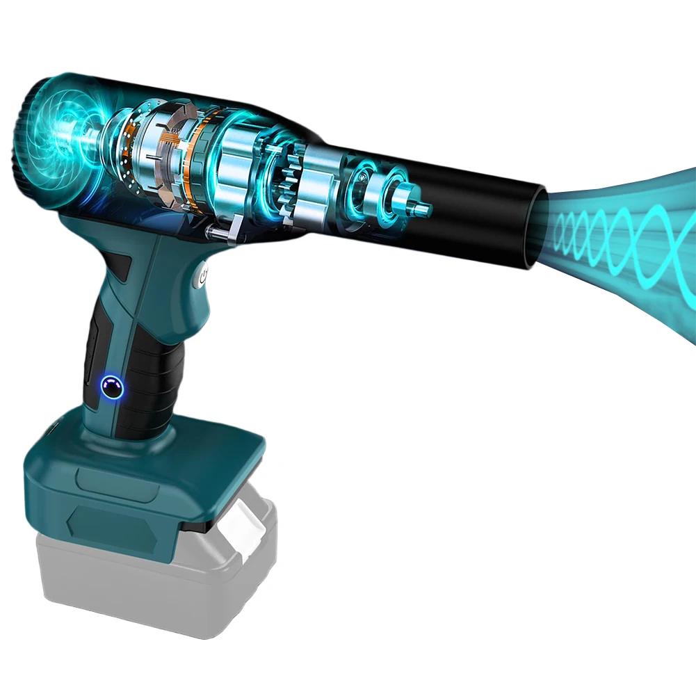 

Blower For 18V Battery 400G Wind Pressure High Power 500W Cordless Compressed Instruction Blower Manual Nozzles Power Tools
