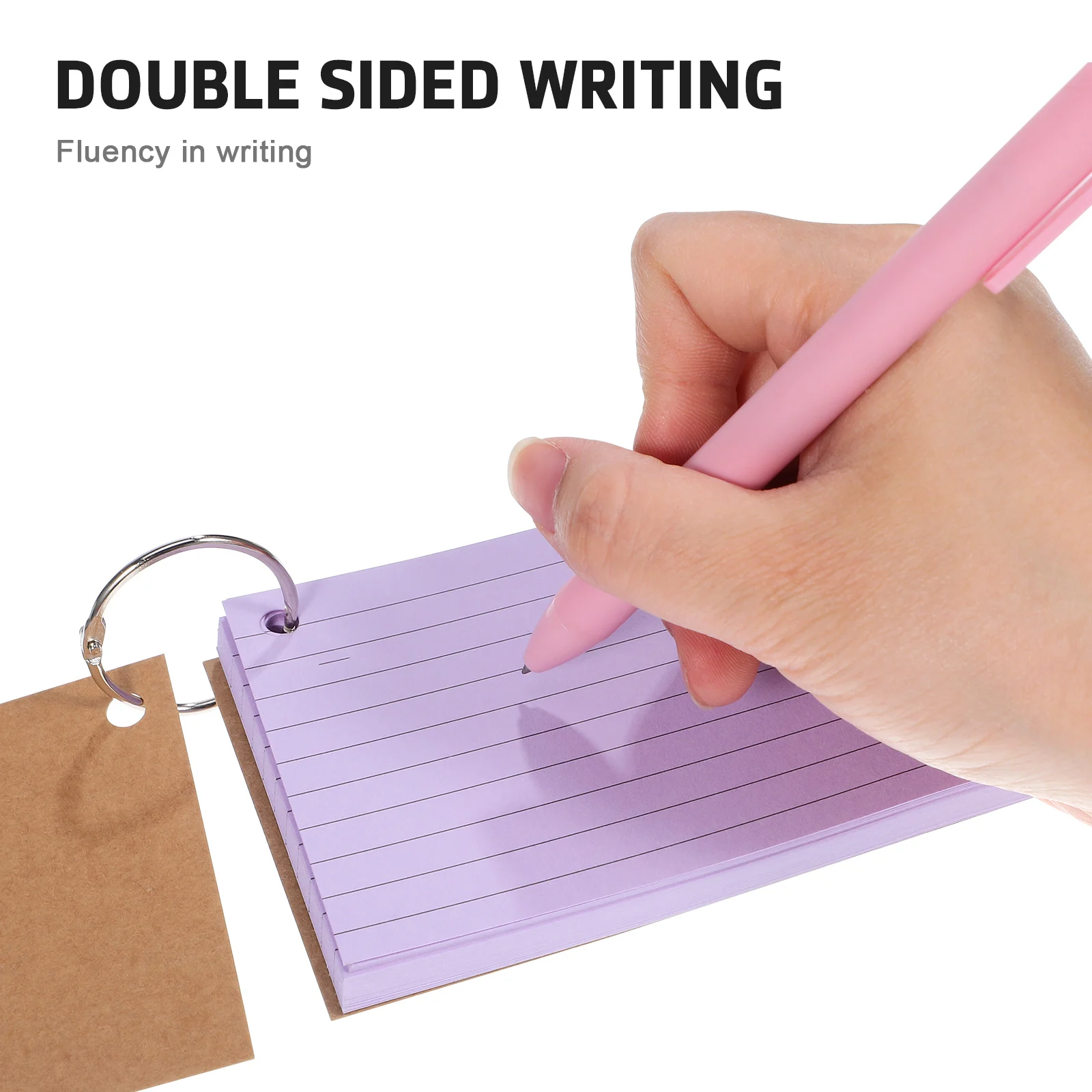 

500 pcs Index Cards 100 Yellow Green Blue Purple Pink 12 7x7 6cm Lined Flash Cards Studying Note Taking Office Use Files Folder