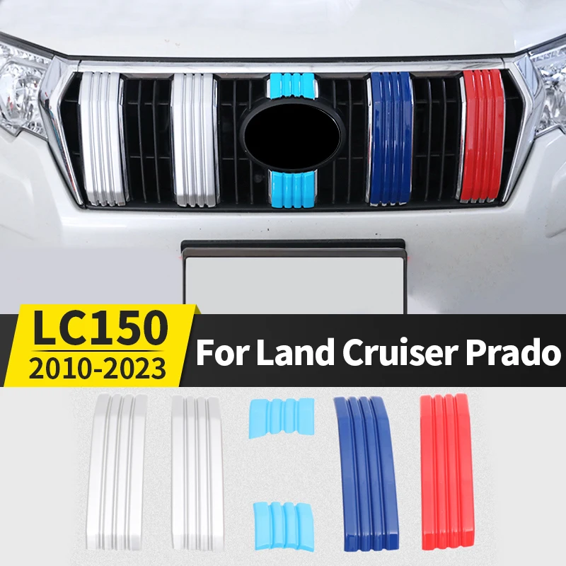 

For Land Cruiser Prado 150 2010-2022 2020 2019 Front Grill Chrome Decorative Strip LC150 FJ150 Exterior Decoration Accessories