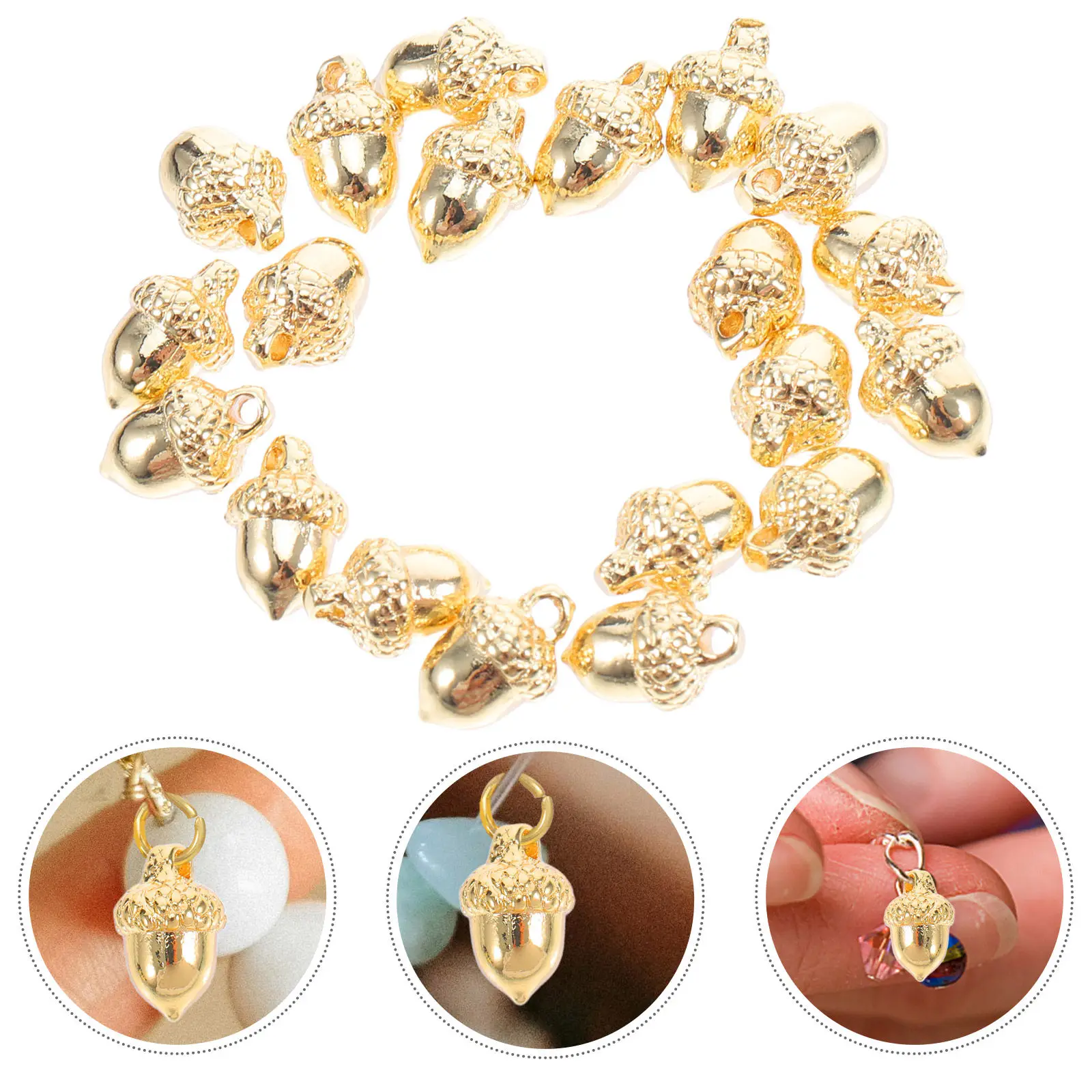 

Набор из 20 металлических подвесок в виде сосновых шишек для рукоделия, украшения свитеров, цепочек, телефонов, декора ног, подвесок для рукоделия