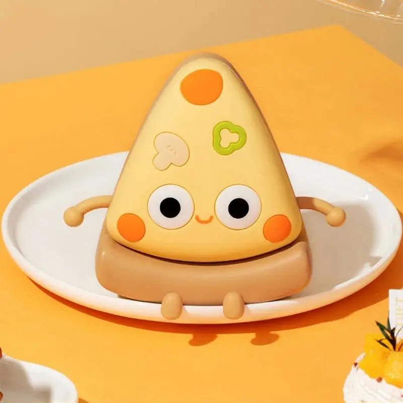 Pizza Night Light | Silicone LED Pizza USB Light | Night Lamp with Auto-Off Timer Dimmable Light Bedside Table Lamp Desk Decor