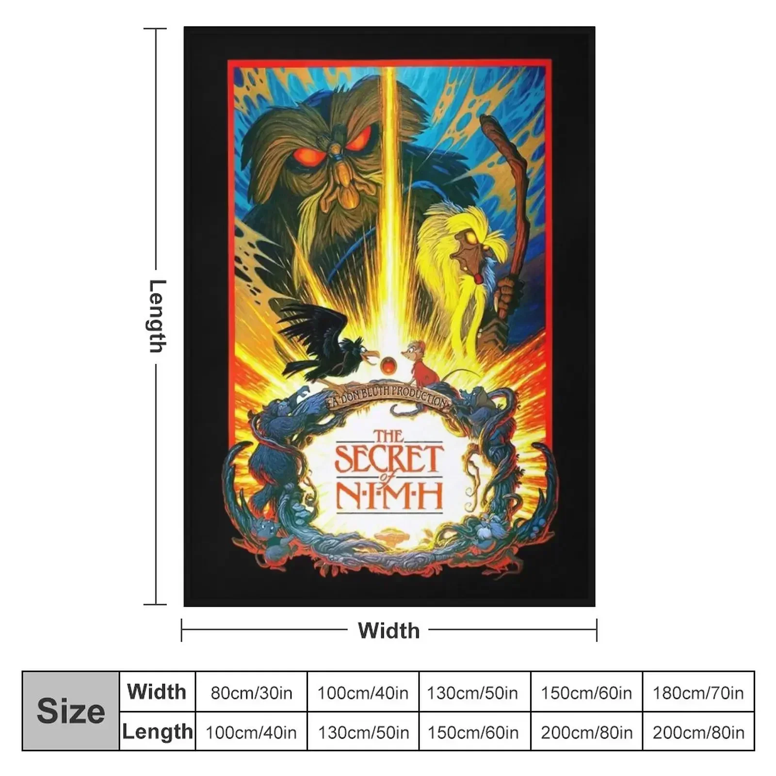 The Secret of Nimh Throw Blanket Retros Multi-Purpose christmas gifts Blankets