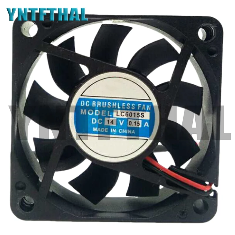 Ventilador de refrigeración de 2 cables, LC6015S, 12V, 0.15A, 60x60x15MM, nuevo