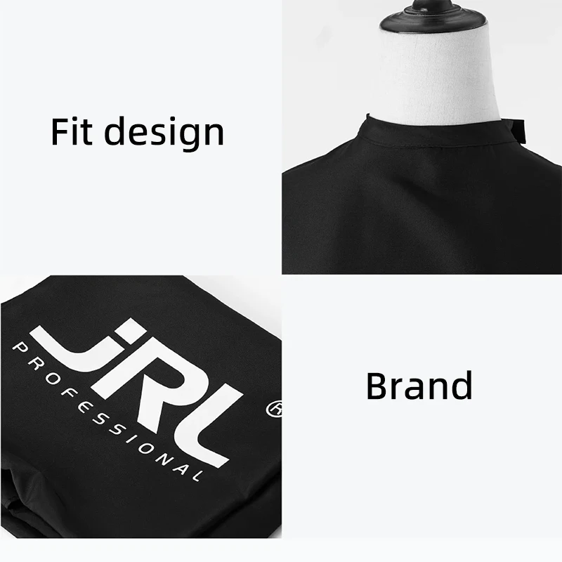 JRL /SC Haarschneidecape, verlängert, für Friseursalon, 1,8 m, professioneller Friseurumhang mit Gummikragen, schnelltrocknend, hochwertig, B – Detail 3