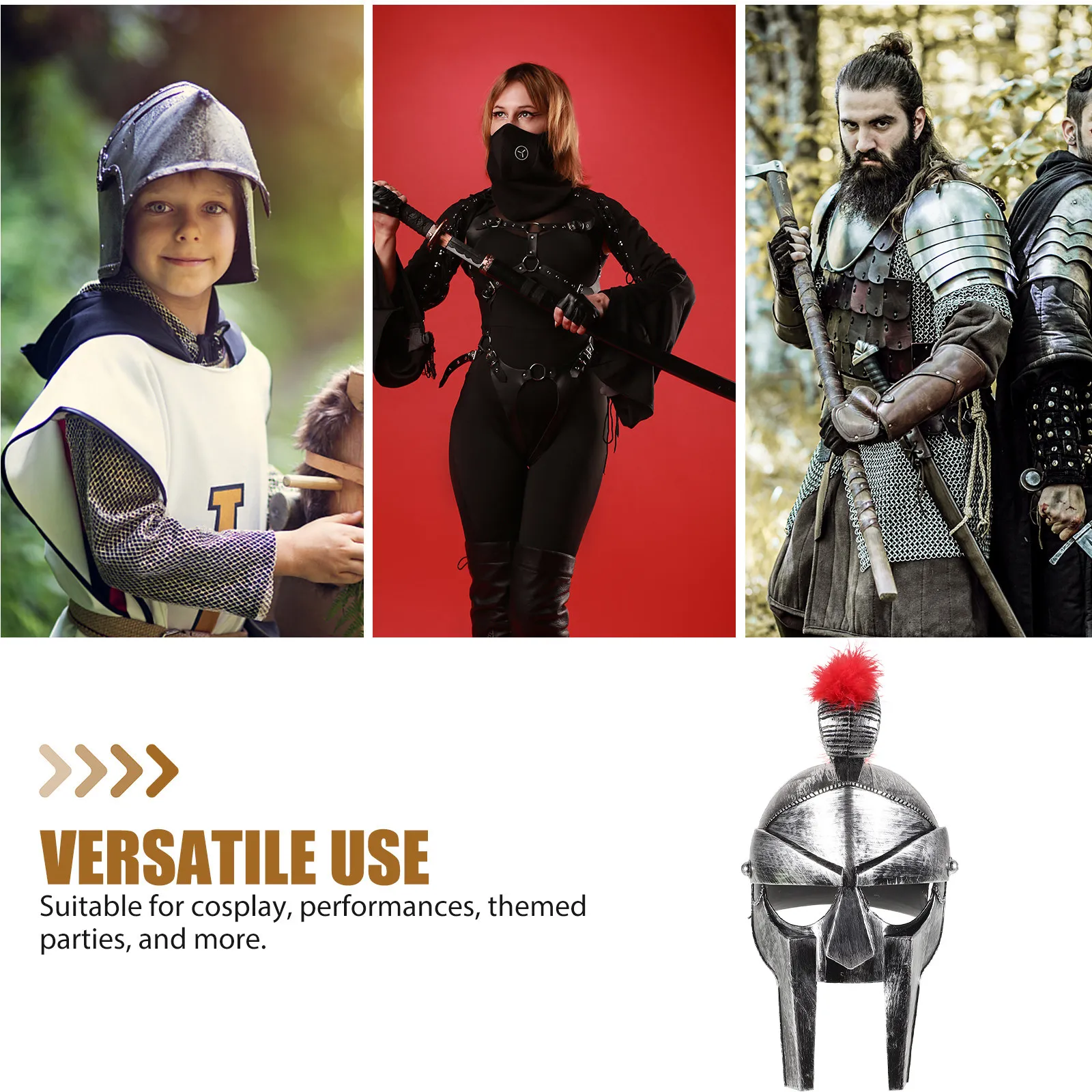 Medieval Knights Roman Warrior Costume for Adults and Kids Ancient Rome Style Cosplay Party Stage