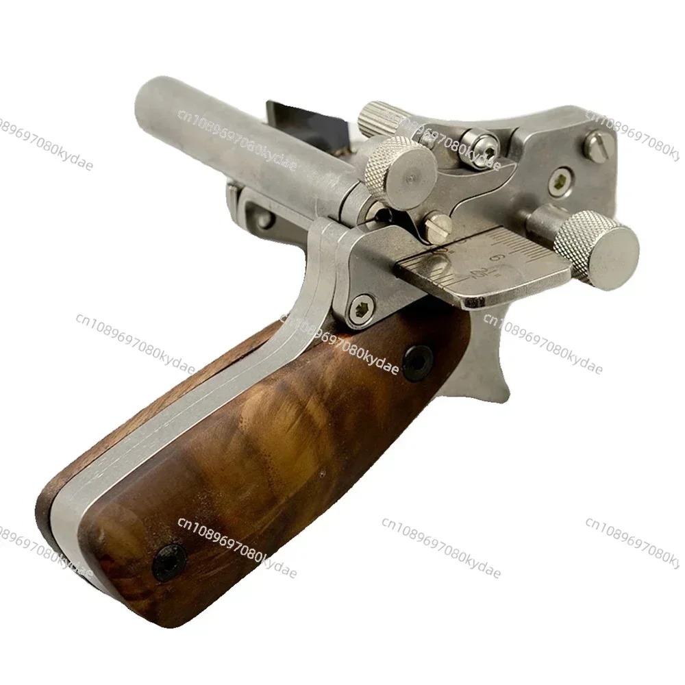 Manual Leather Strip Cutter Roller Type 10-60MM Adjustable Leathercraft Belt Cutting Tool with Metric-Inch Double Scale