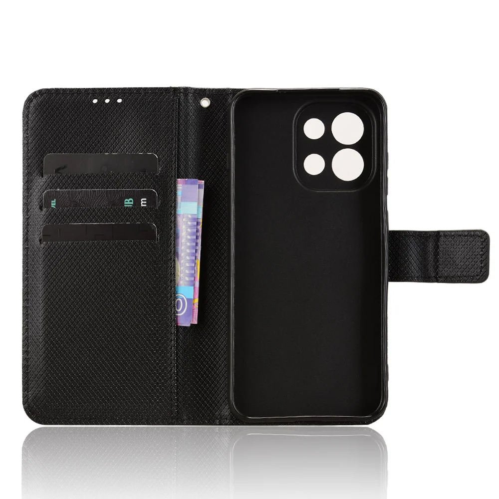 

Для OnePlus 13S 5G Роскошный флип-чехол с ромбовидным узором из искусственной кожи Чехол-кошелек-подставка для OnePlus 13S 5G OnePlus13S Сумка для телефона