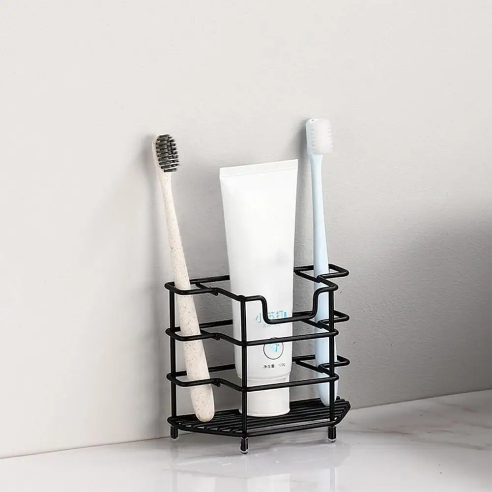 Toothbrush Holder Desktop Wall Mounted Toothpaste Holder Stand Stainless Steel 3/4 Slots Bathroom Accessories Organizer