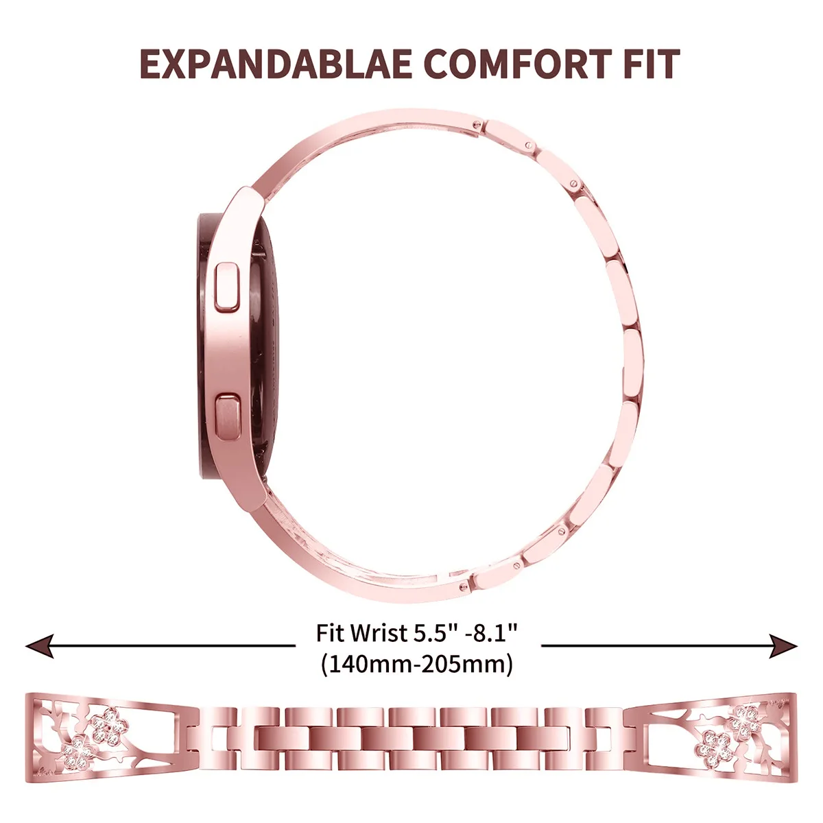 Stylish Stainless Steel Diamond-encrusted Strap for Apple Watch Series Torx Chain Bracelet New Skeleton Apple Watch Strap