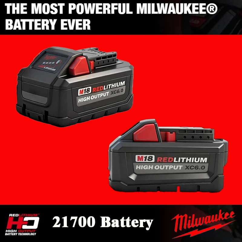 

M18 Milwaukee Lithium ion Battery M18 6AH XC 48-11-1815 2604-20 48-11-1850 Milwaukee Original 18V Rechargeable tool battery
