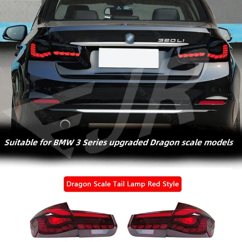 

For BMW 3 Series Dragon Scale LED Taillight 13-19 Assembly F30F35 Modification Dynamic Scanning One Touch Blue Streamer