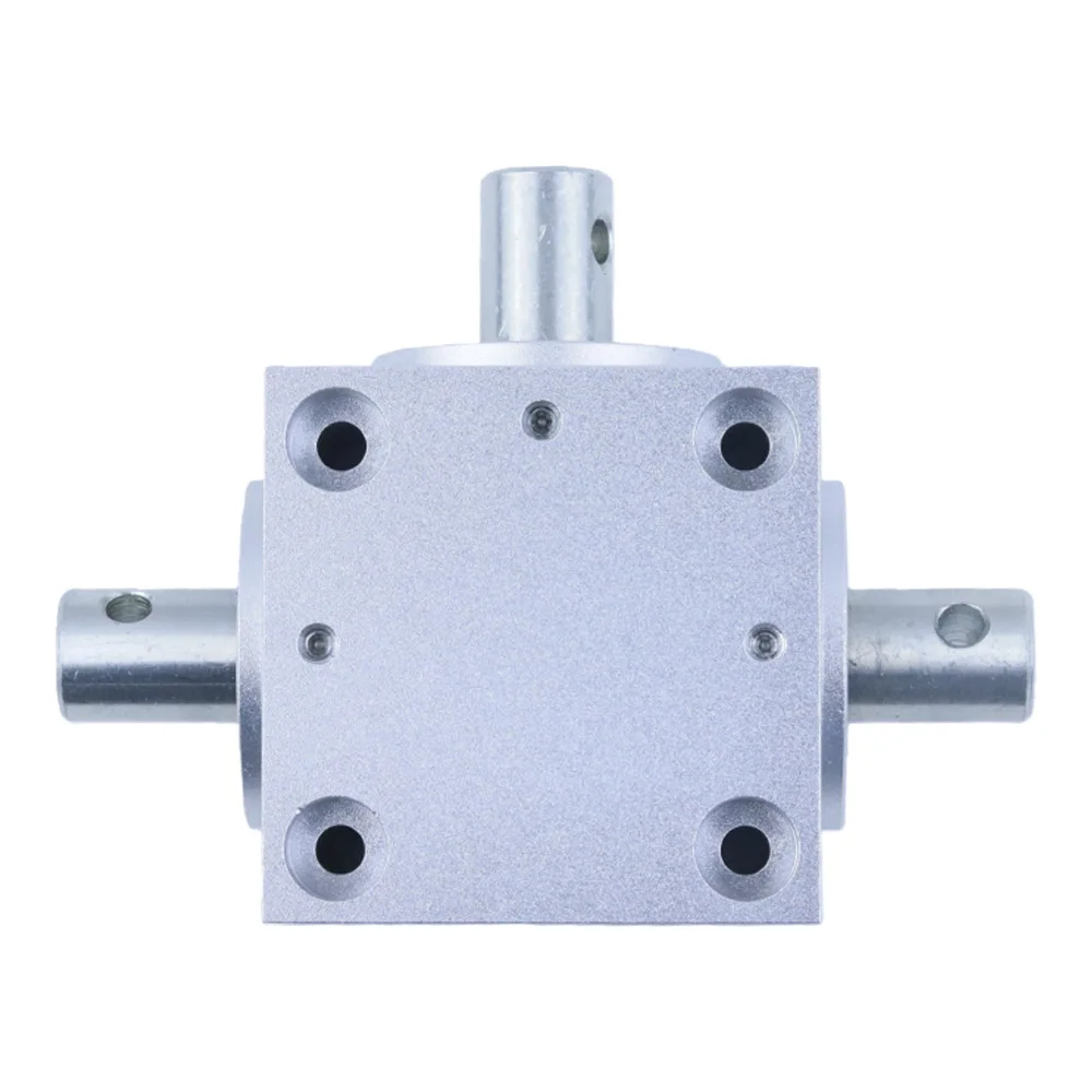 Horizontal 90 Degree Right Angle Gearbox, 1:1 Ratio Bevel Gear Drive for Side Mount, Precision Machined Model 1520W-TZXQ-15S