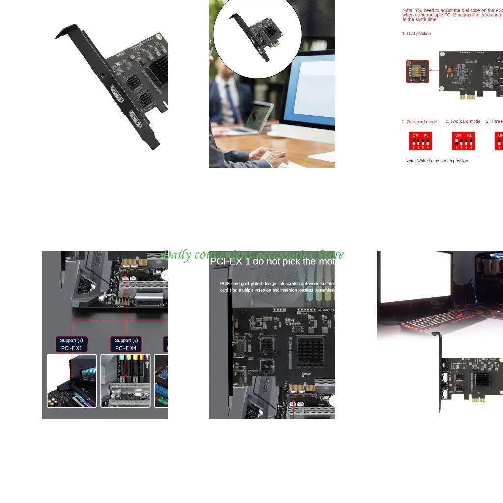 

97QB Dual PCIe Video Card 1080P 60FPS Multi-Channel