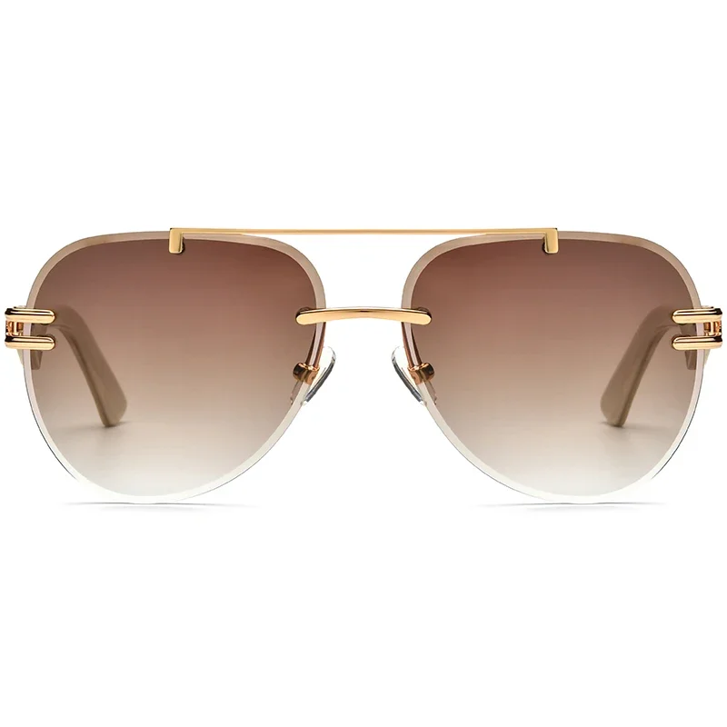 Borregls الجاموس القرن النظارات الشمسية الرجال 2025 جديد فاخر العلامة التجارية تصميم بدون شفة نظارات شمسية كبيرة الحجم النايلون عدسة هواة نظارات 0039