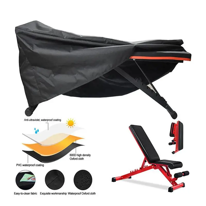 Indoor Outdoor Fitness Training Bench Cover 600D Oxford Polyester Waterproof Breathable Gym Exercise Weight Bench Cover